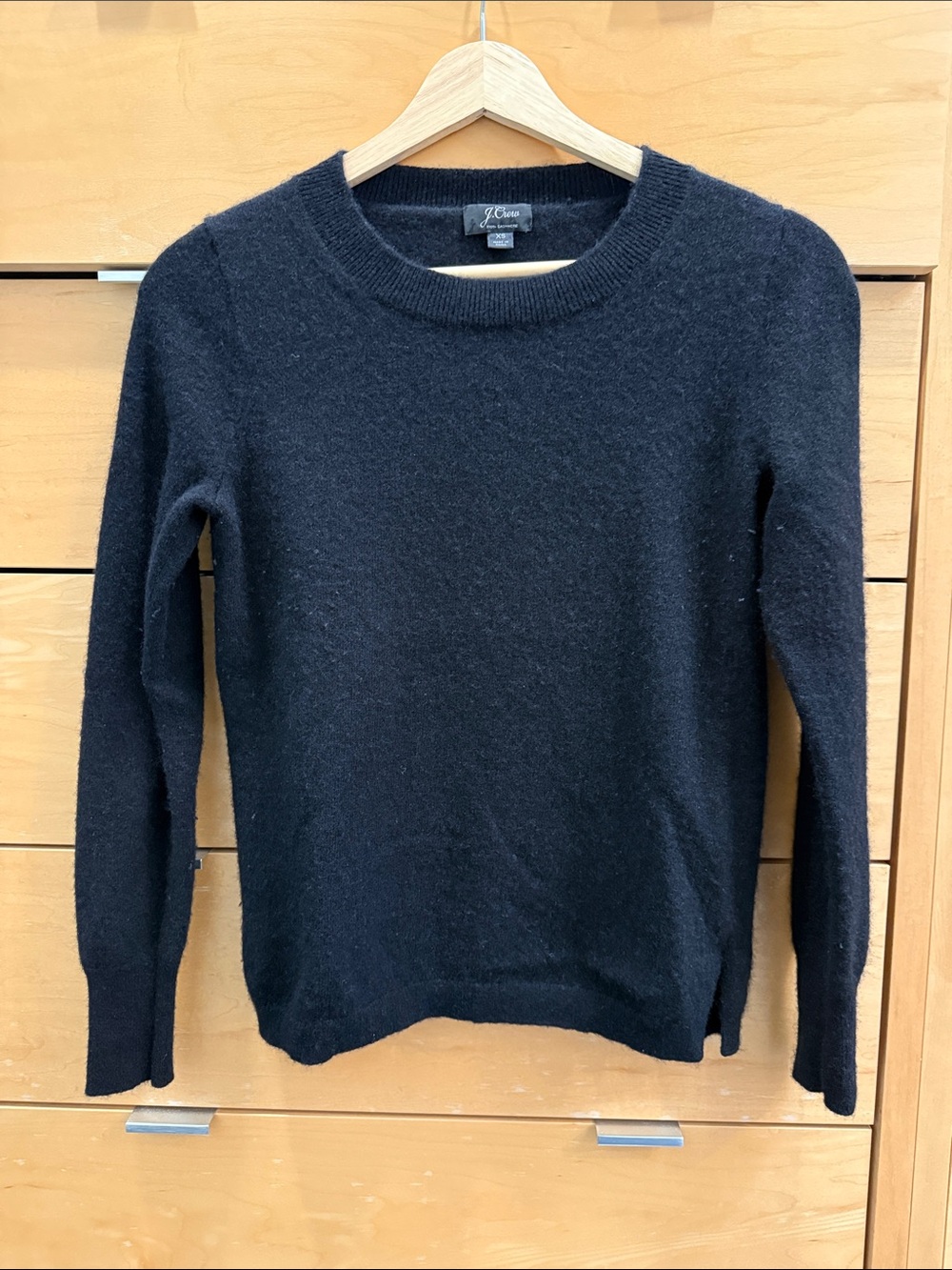 J. Crew Black Crewneck Cashmere Sweater